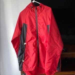 Red windbreaker